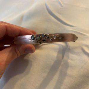 Alexis Bittar hinged rhinestone lucite bangle